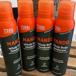 (4) Mando Whole Body Deodorant Spray Clover Woods